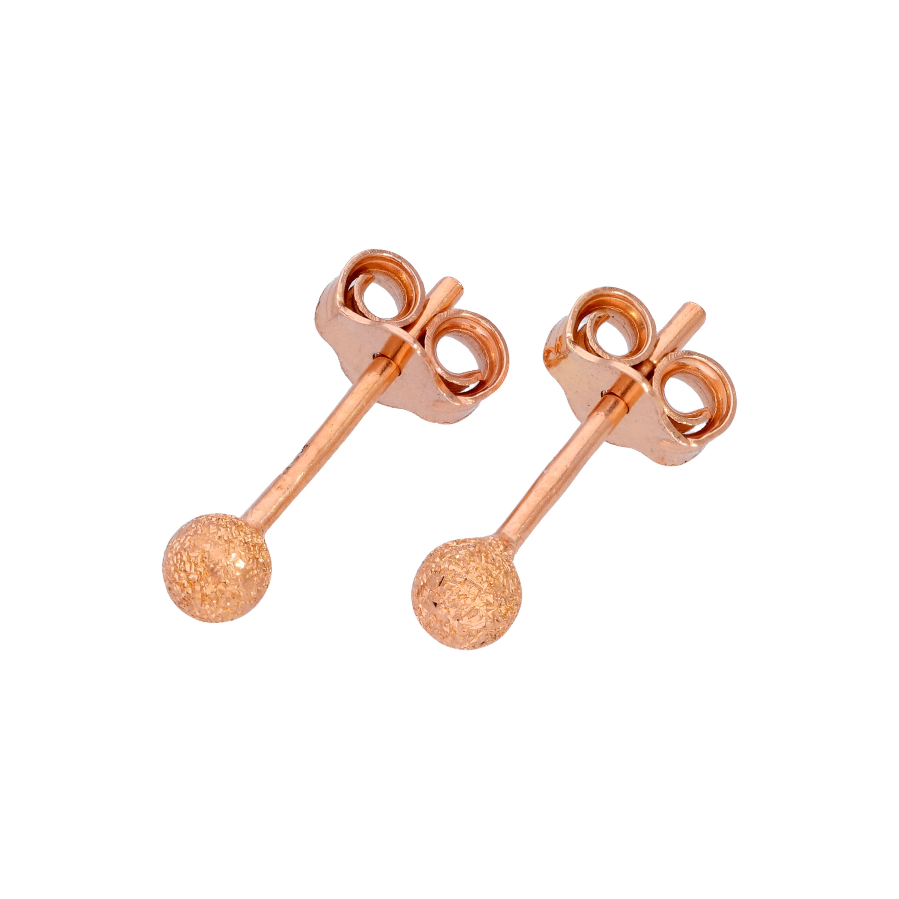 Vergoldete Sterlingsilber Ohrstecker mit Kugel 3-8 mm