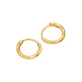 Goldplattierte Sterlingsilber Ohrringe mit Diamantschliff 8-20 mm