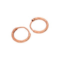 Rosévergoldete Sterlingsilber Ohrringe mit Diamantschliff 8-20 mm