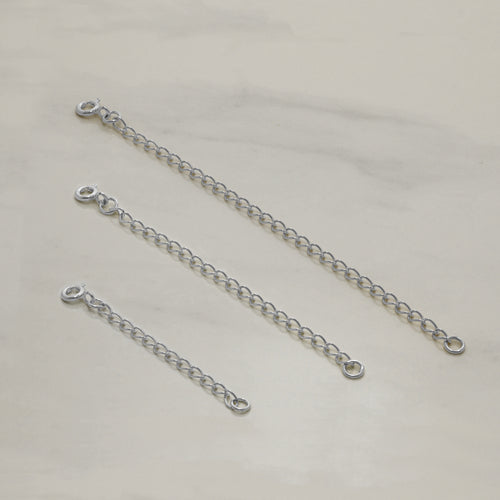 2–4 Zoll lange Verlängerungskette aus Sterlingsilber mit Bolzenverschluss