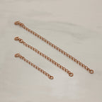 Verlängerungskette aus roségoldplattiertem Sterlingsilber 2-4 Zoll mit Bolzenverschluss