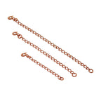 Verlängerungskette aus roségoldplattiertem Sterlingsilber 2-4 Zoll mit Bolzenverschluss