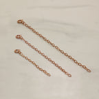 Roségold-verzierte Belcher-Verlängerungskette aus Sterlingsilber 2-4 Zoll mit Bolzenverschluss
