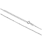 Sterlingsilber Bobble Diamantschliff Panzerkette 12 - 24 Zoll