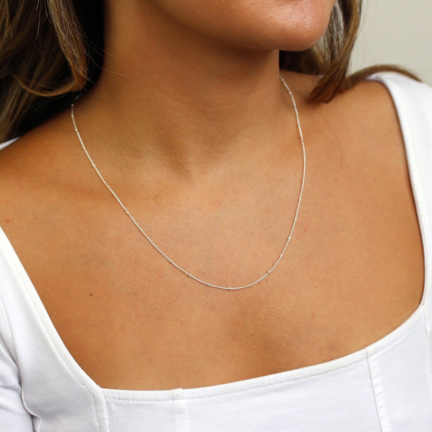 Sterling Silber Bobble Diamantschliff Panzerkette 12 - 24 Zoll