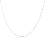 Sterlingsilber 1 mm Pompon Schlangenkette Halsband 30,5 + 7,5 cm Verlängerung