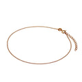 Rosévergoldet Sterlingsilber 1 mm Kügelchen Fußkette 23 cm