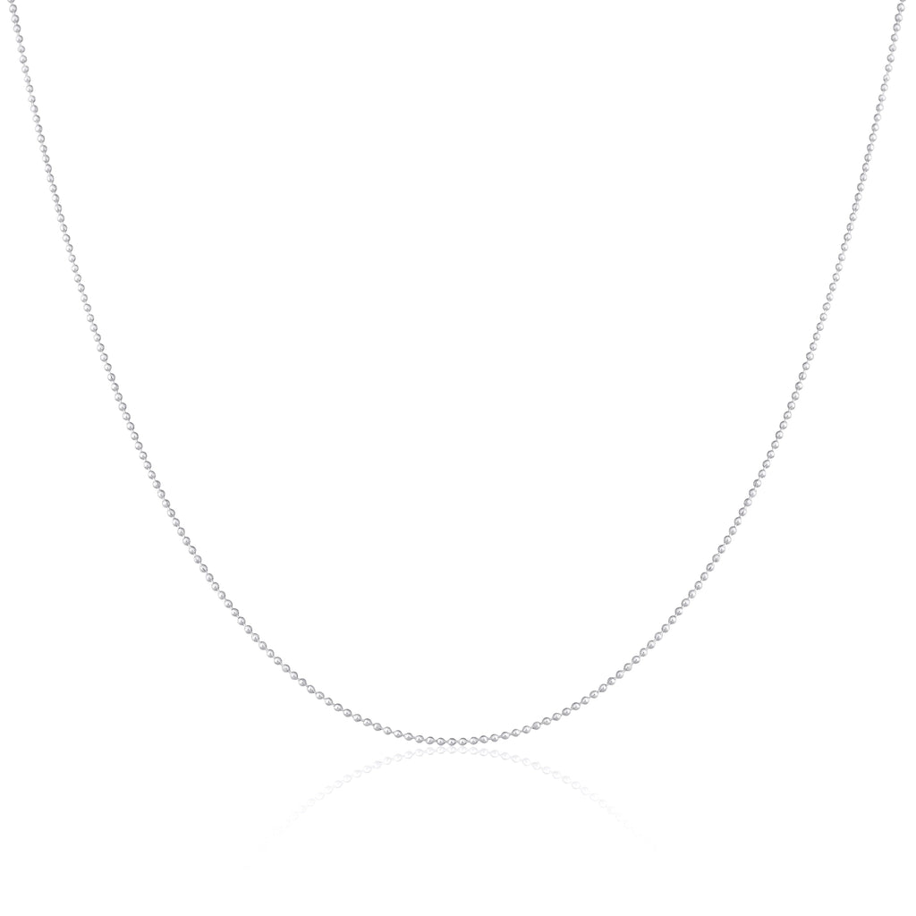Sterlingsilber 1 mm Kügelchen Halsband 30,5 + 7,5 cm