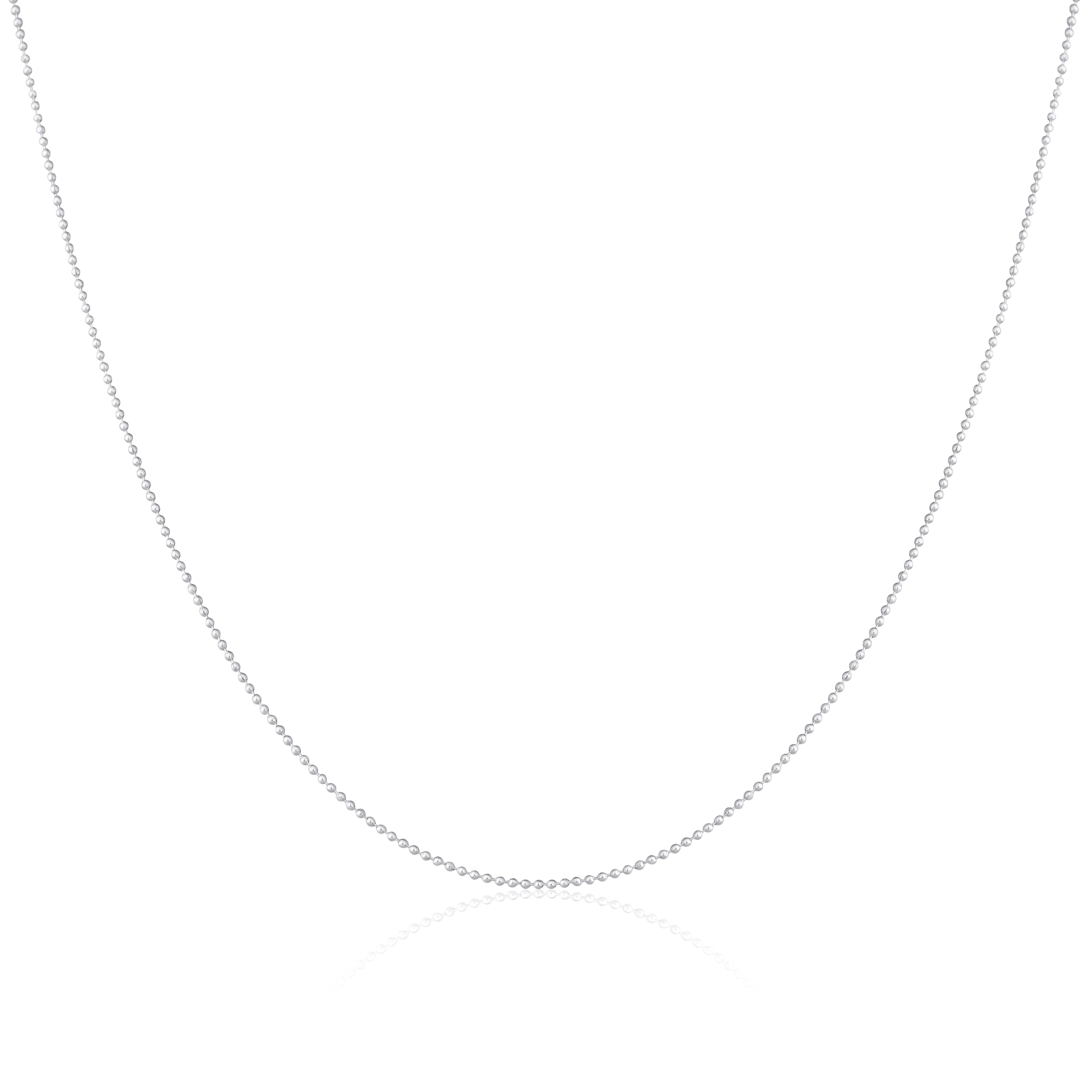 Sterlingsilber 1 mm Kügelchen Halsband 30,5 + 7,5 cm