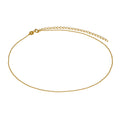 Vergoldet Sterlingsilber 1 mm Kügelchen Halsband 30,5 + 7,5 cm