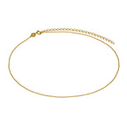 Vergoldet Sterlingsilber 1 mm Kügelchen Halsband 30,5 + 7,5 cm