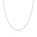Sterlingsilber 2 mm Kügelchen Halsband 30,5 + 7,5 cm Verlängerung