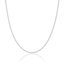 Sterlingsilber 2 mm Kügelchen Halsband 30,5 + 7,5 cm Verlängerung