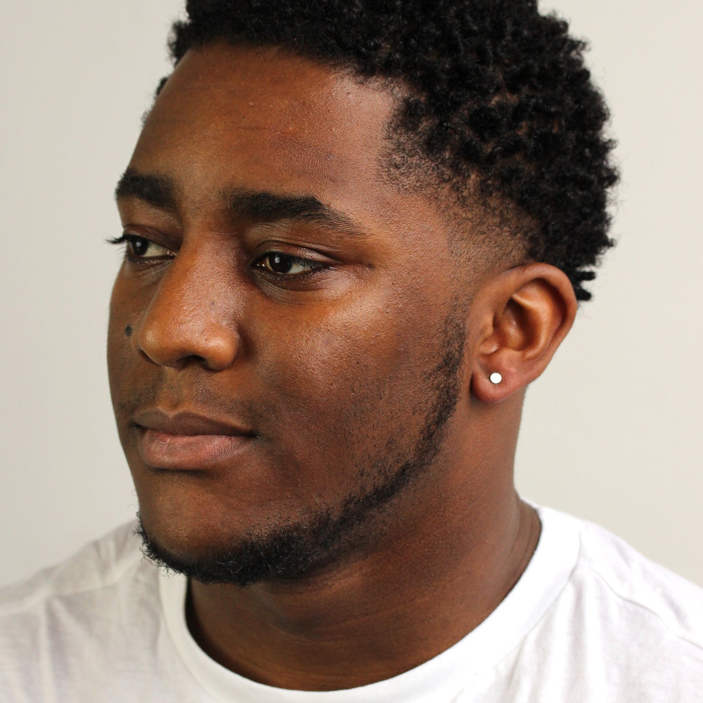 Einzel Sterlingsilber 4mm Flach Scheibe Ohrstecker