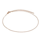 Rosévergoldet Sterlingsilber Diamantschliff Panzerkette Halsband 30,5+7,5 cm