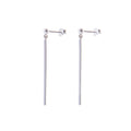 Ohrstecker aus Sterlingsilber mit langem Stab und hängender Kugel