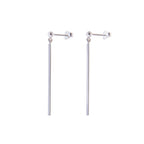 Ohrstecker aus Sterlingsilber mit langem Stab und hängender Kugel