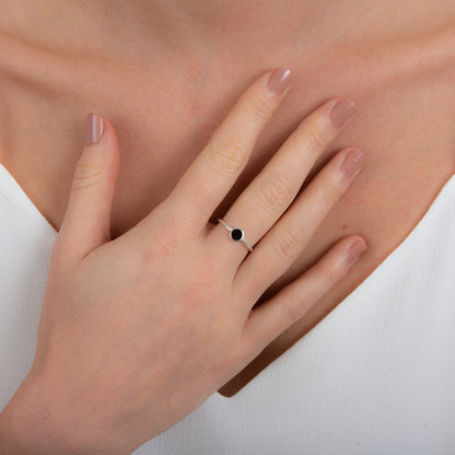 Sterlingsilber Punkt Minimalismus Design Größenverstellbar