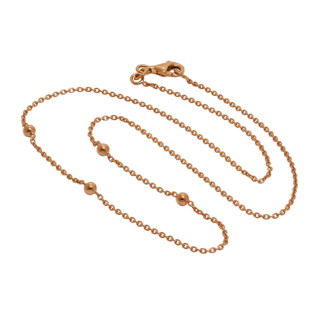 Kugelketten-Choker aus rosévergoldetem Sterlingsilber