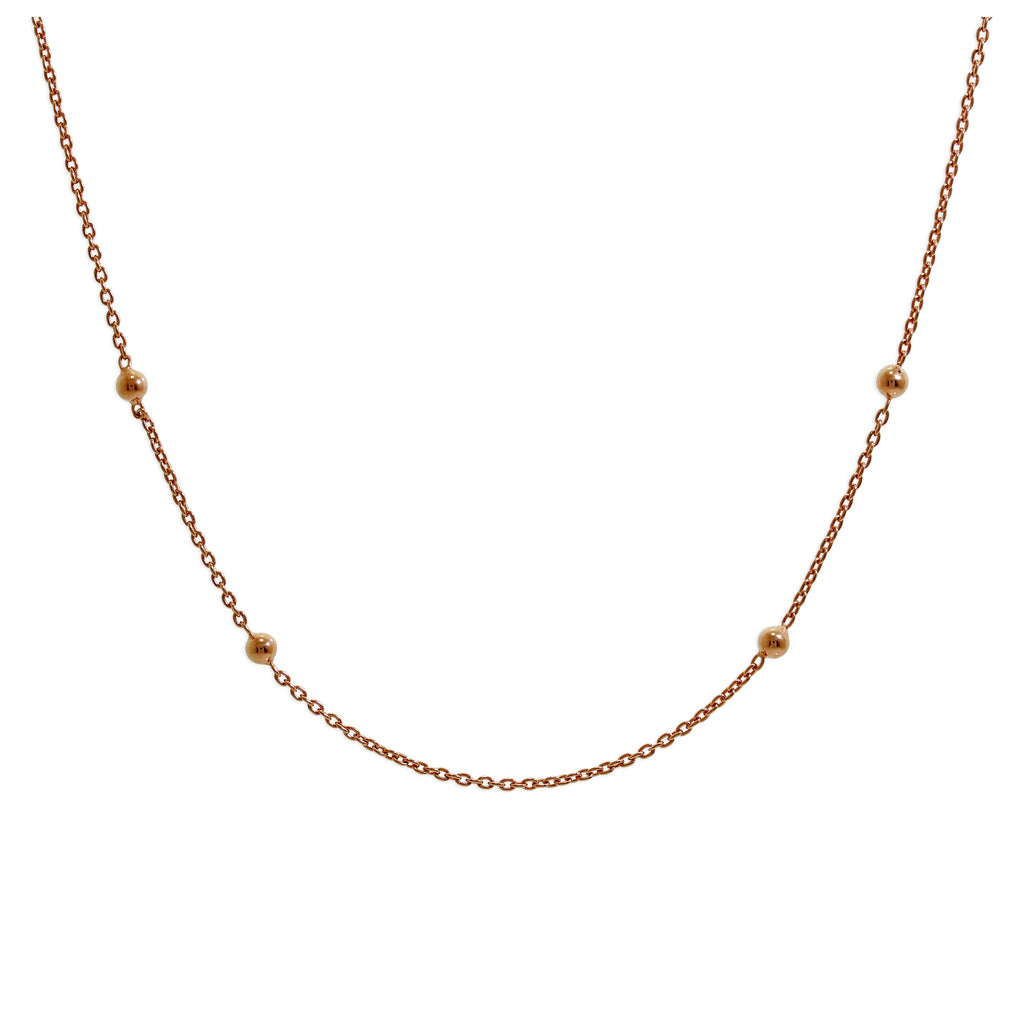Kugelketten-Choker aus rosévergoldetem Sterlingsilber