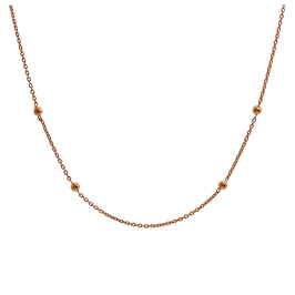 Rosévergoldet Sterlingsilber Pompon Kugel Ketten Halsband