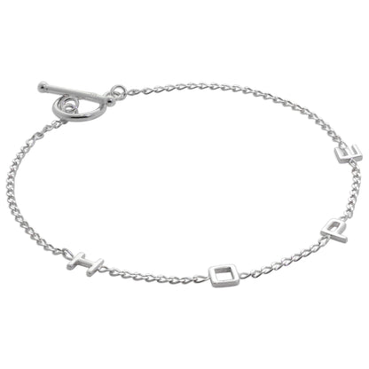 Sterlingsilber HOPE 18cm Armband