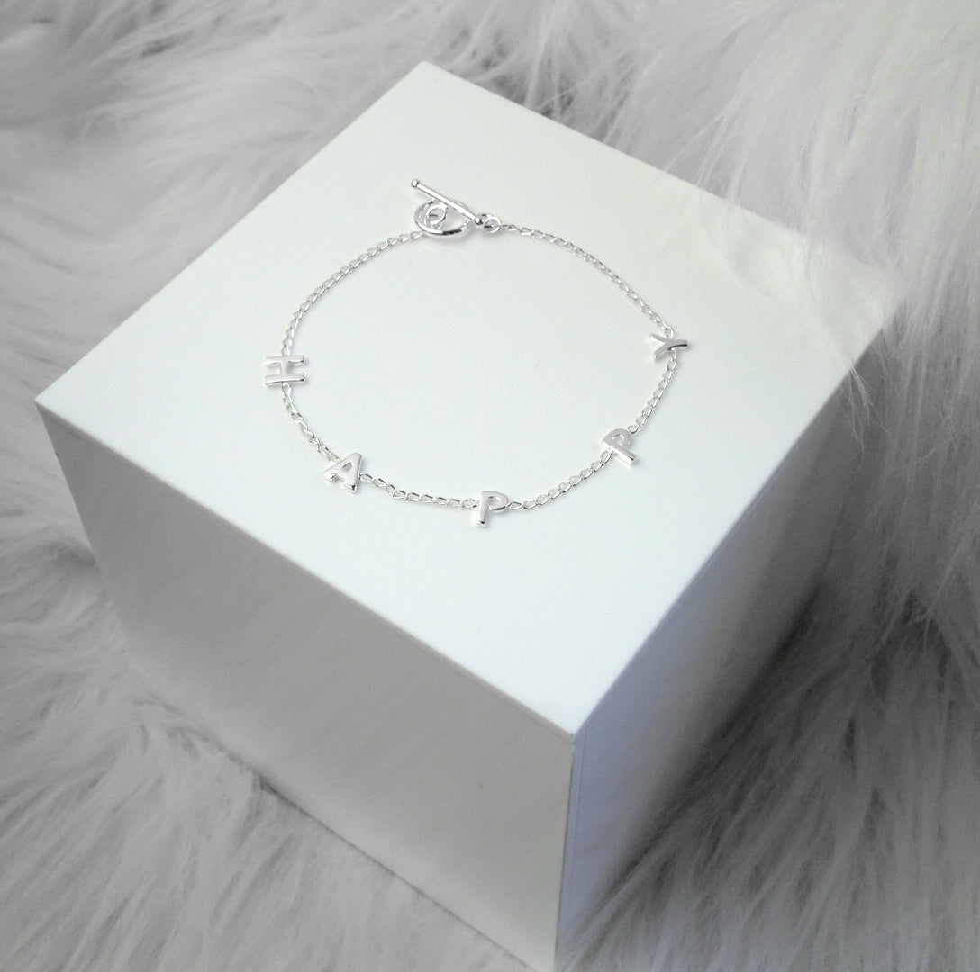 Sterlingsilber HAPPY 18 cm Armband