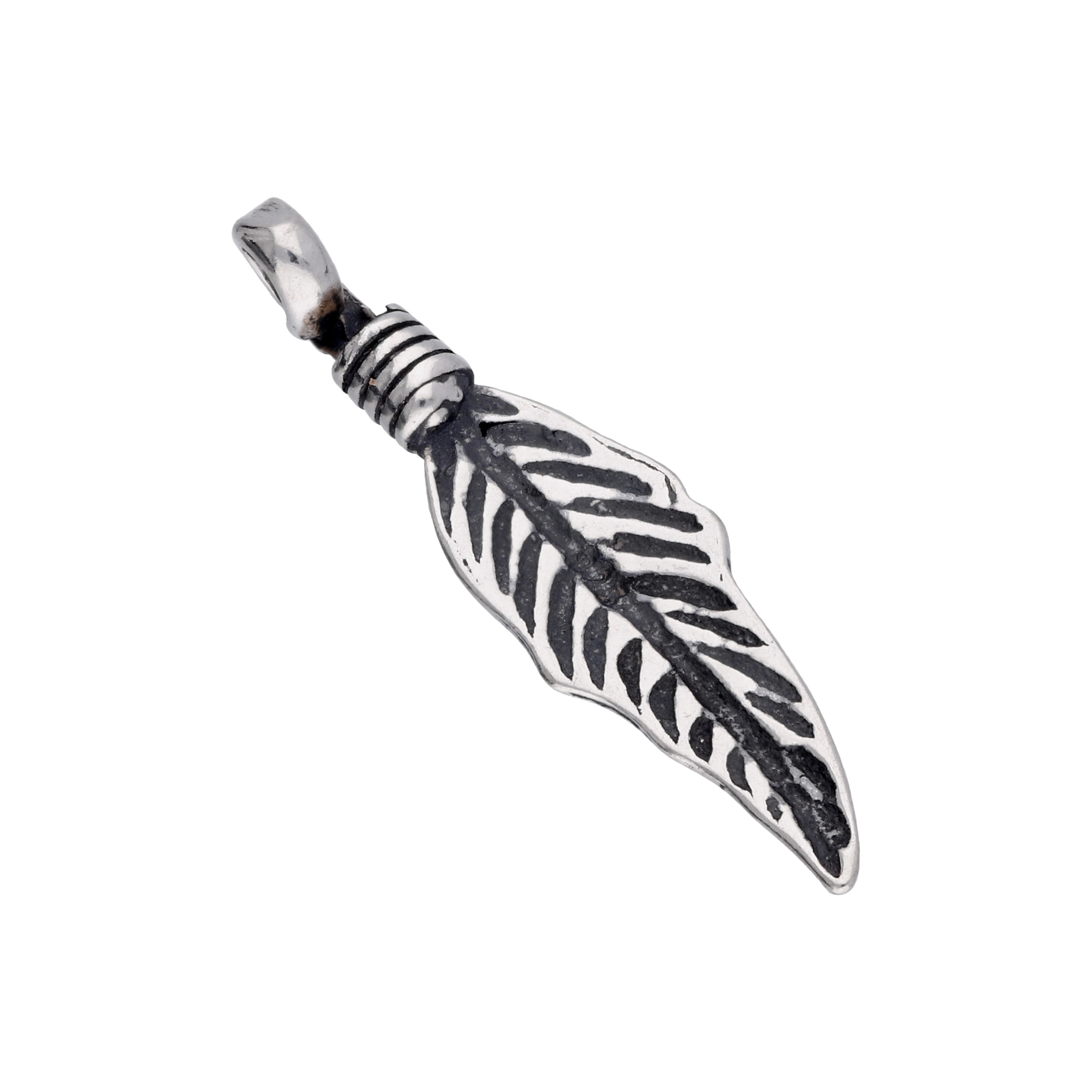 Sterlingsilber Feder Anhänger
