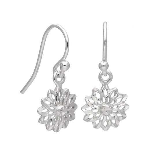 Sterlingsilber Chakra Blume Baumel Ohrhänger
