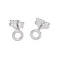Sterlingsilber 4 mm Karma Kreis Ohrstecker