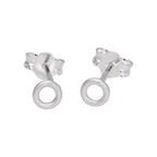 Sterlingsilber 4 mm Karma Kreis Ohrstecker