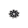 Sterlingsilber oxidierter flacher Perlen-Cluster-Zwischenperlen-Anhänger