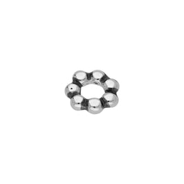 Winziger Sterlingsilber Perlenring-Spacer-Anhänger