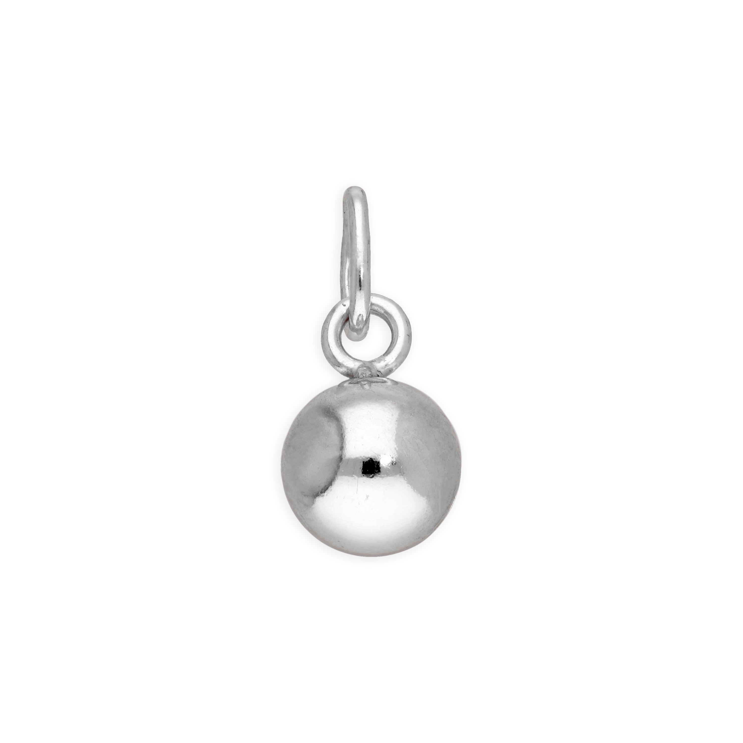 Sterlingsilber Einfach 6 mm Kugel Anhänger