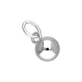 Sterlingsilber Einfach 6 mm Kugel Anhänger