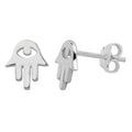 Sterlingsilber Hamsa Hand Ohrstecker