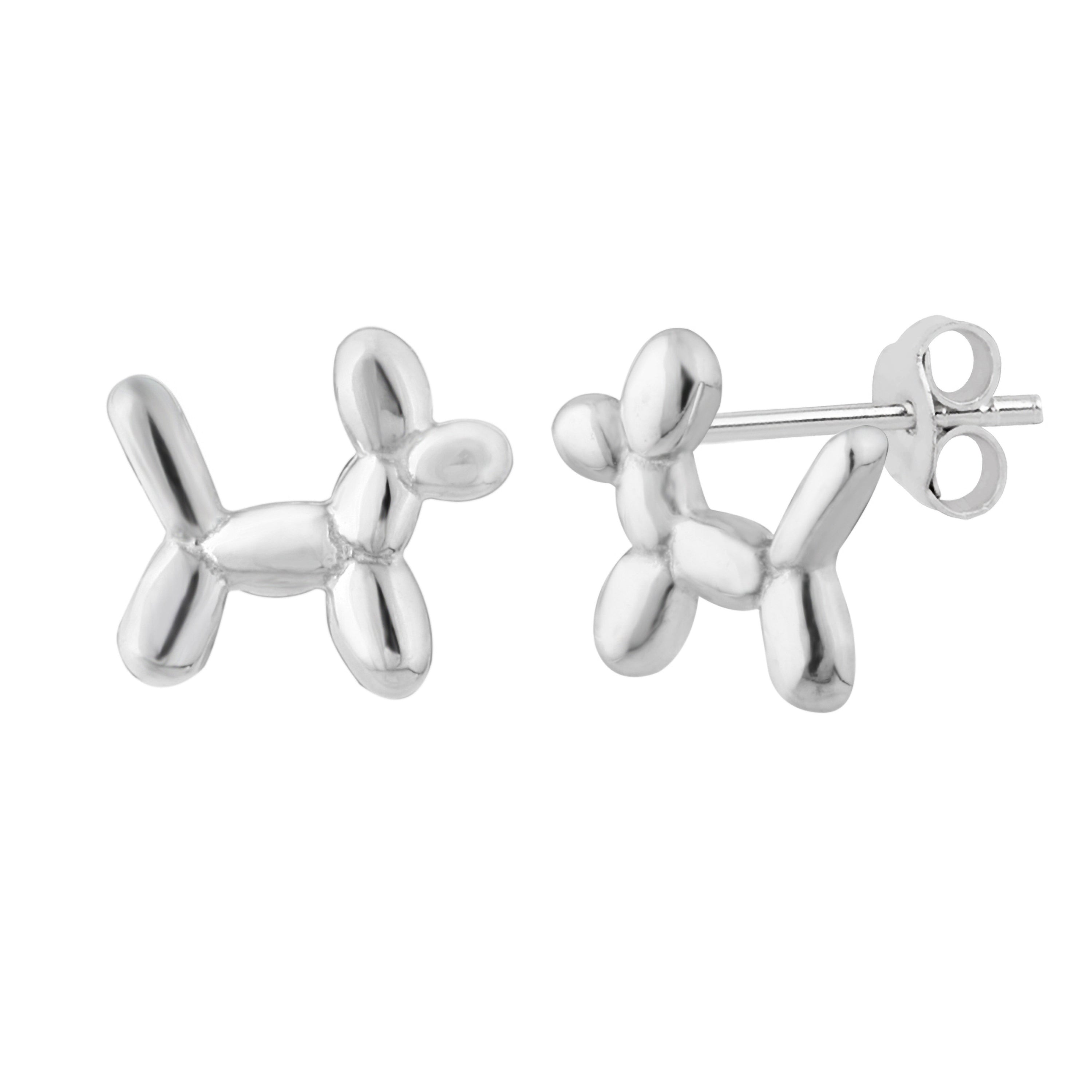 Sterlingsilber Ballon Hund Ohrstecker