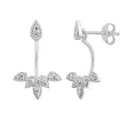 Sterlingsilber Tränentropfen Klar CZ Kristall Mantel Ohrstecker