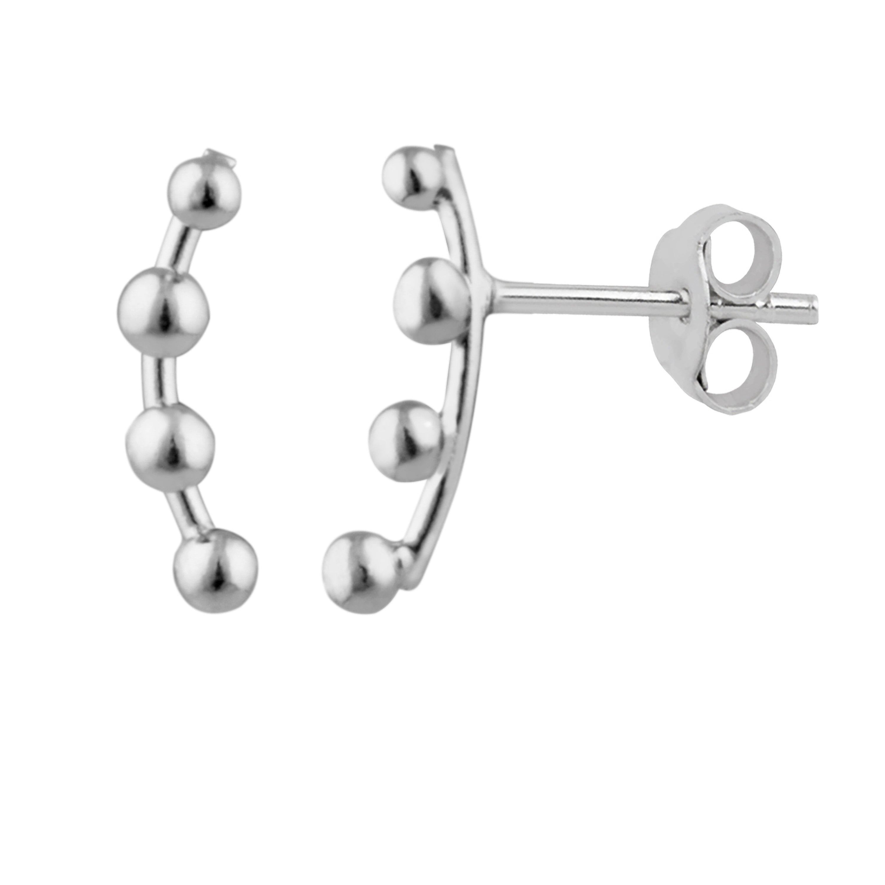 Sterlingsilber Kugel Stange Kletter Ohrstecker