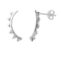 Sterlingsilber Geometrie Zacke Dreieck Kletter Ohrstecker