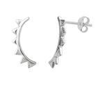 Sterlingsilber Geometrie Zacke Dreieck Kletter Ohrstecker