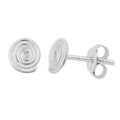 Schlichte Spiral-Ohrstecker aus Sterlingsilber