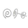 Sterlingsilber Offen Handgefertigt Spiral Wirbel Ohrstecker