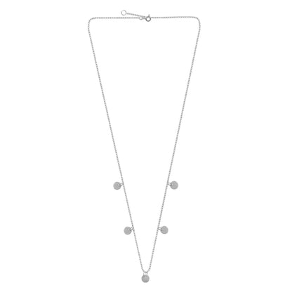 Sterlingsilber Rund Mehrfach Kreis Scheibe Anhänger Halskette