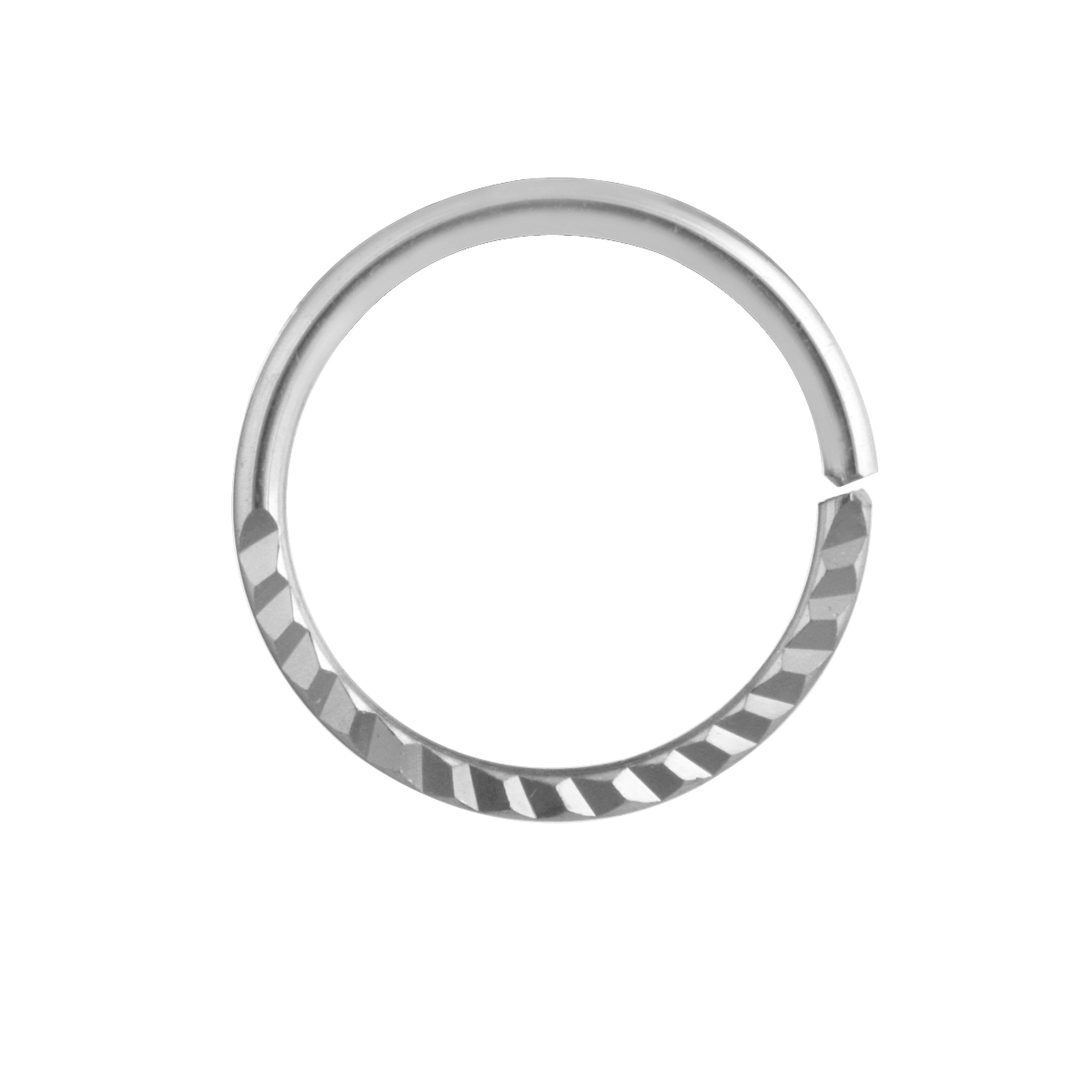 Sterlingsilber Diamantschliff Nasenring