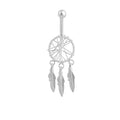 Bauchnabelpiercing aus Sterlingsilber mit Traumfänger