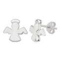 Klein Sterlingsilber Fliegende Engel Ohrstecker