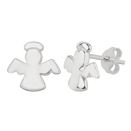 Klein Sterlingsilber Fliegende Engel Ohrstecker