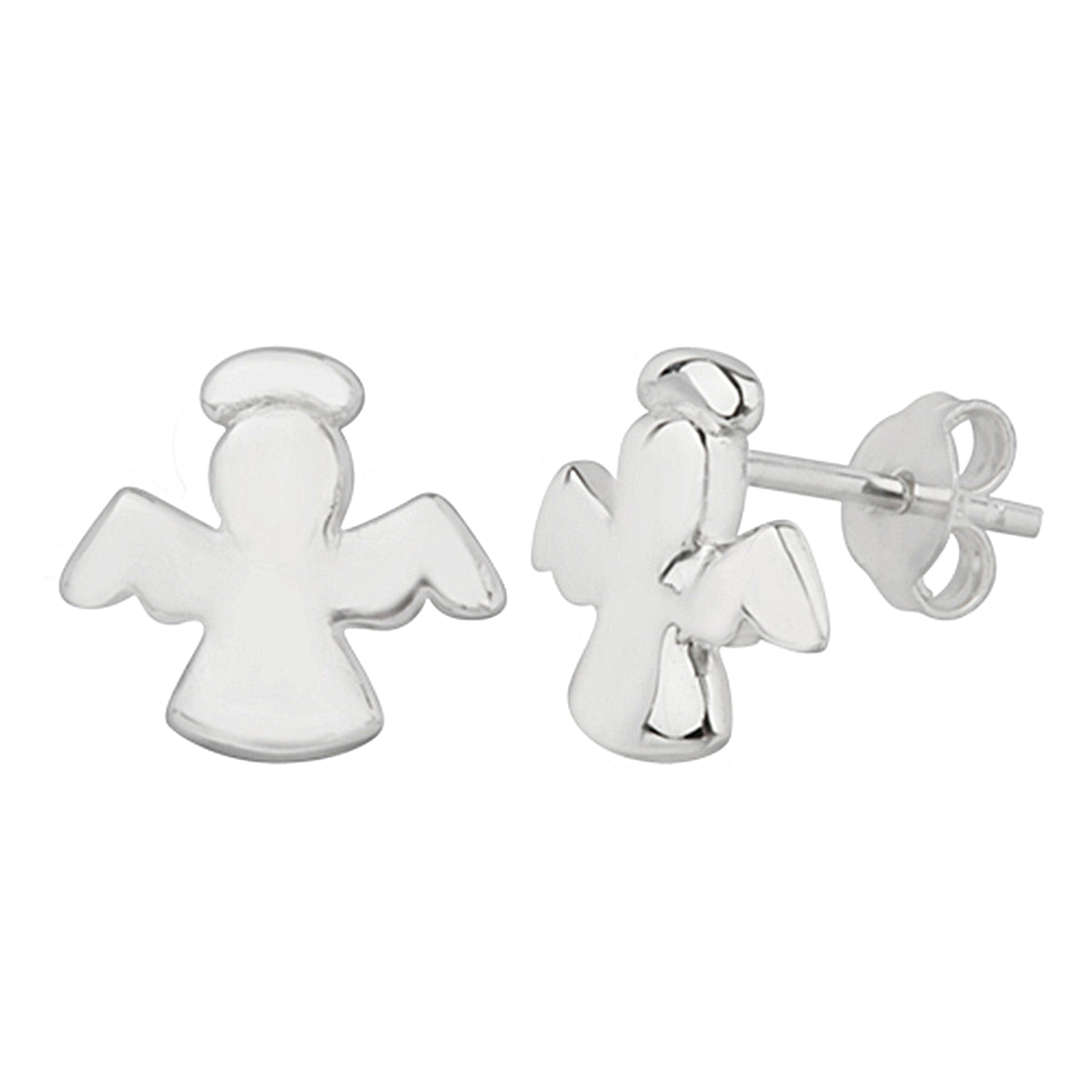 Klein Sterlingsilber Fliegende Engel Ohrstecker