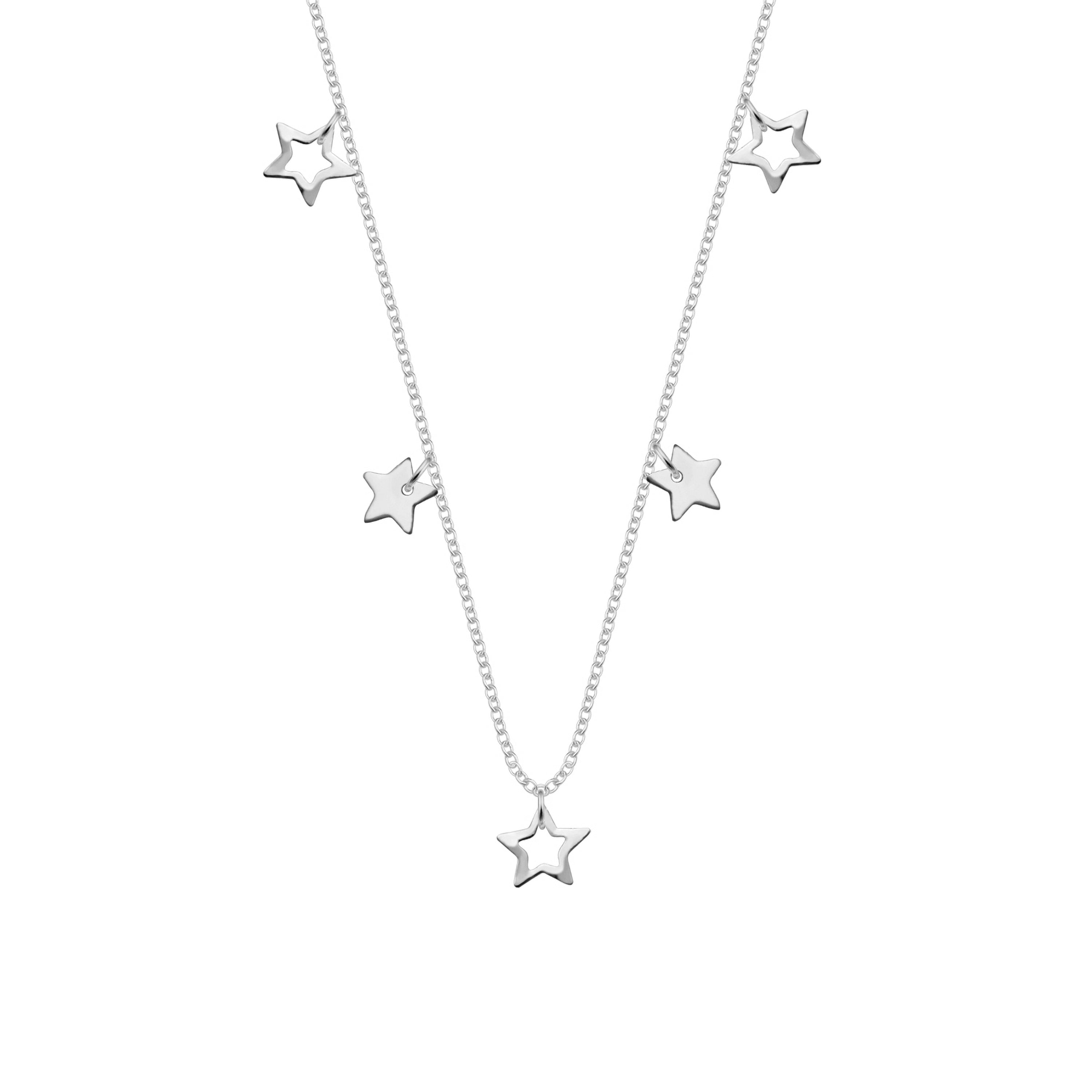 Sterlingsilber Sterne 45,5 cm Halskette